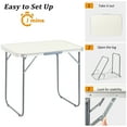 thumbnail image 6 of Xilee Folding Camp Table Small,Lightweight Camping Table, Folding Camp Tables with Aluminum Legs for Outdoor Camp, Picnic, Beach, Backyard, Tailgate CookingSliver, 6 of 7