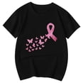 thumbnail image 4 of Rggeeun Toddler Girl Blouses Cute Glitter Butterfly & Tie Pattern Short Sleeve Crew Neck Smooth Lightweight for Summer Outdoor Play Classic Tops,Black,5-6 Years, 4 of 4