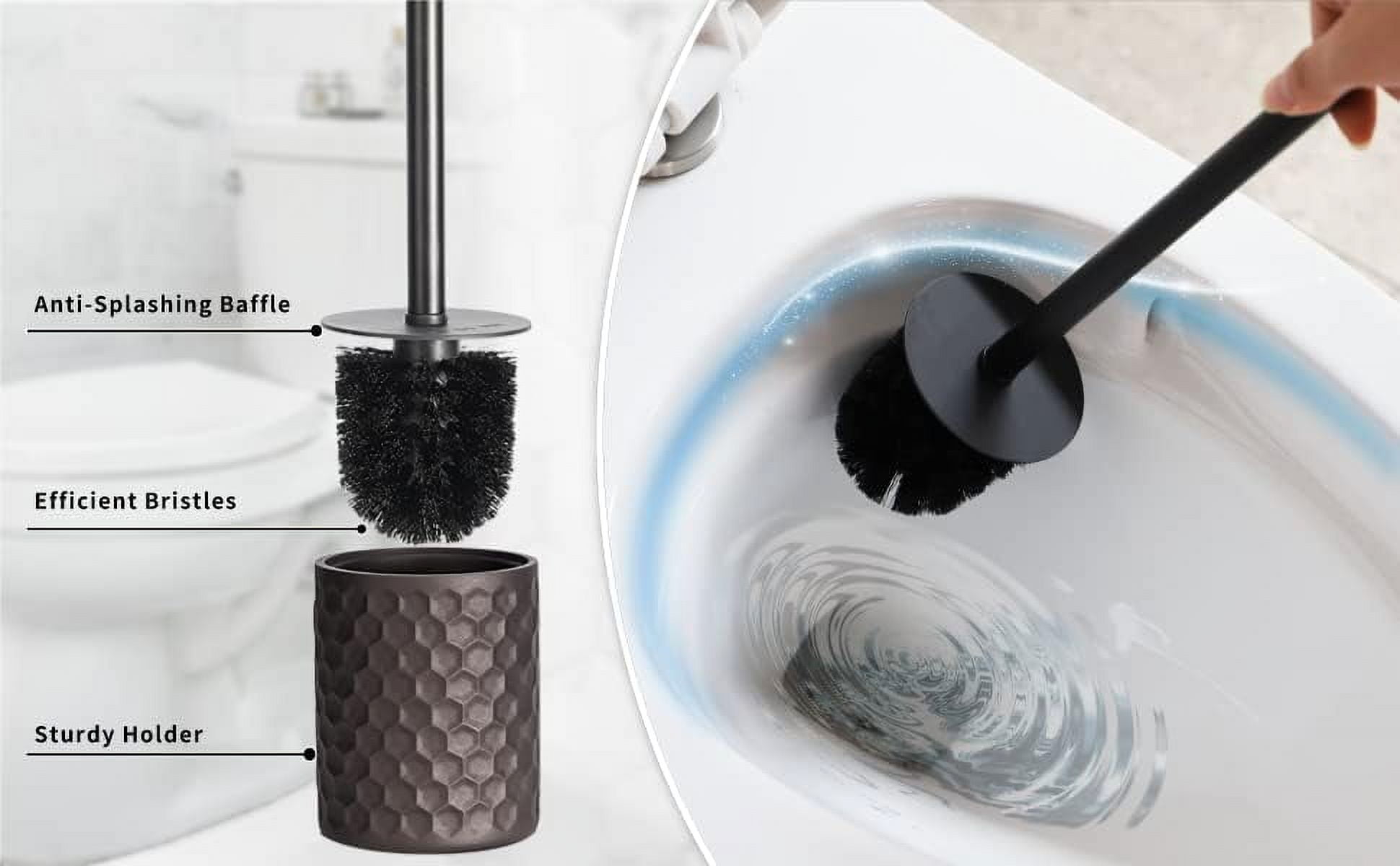 Bathroom Accessory Set - 6 pcs Bronze Bathroom Accessories Set with Trash Can, Toothbrush Holder, Toothbrush Cup, Soap Dispenser, Soap Dish, Toilet Brush with Holder - Accessoire Salle de Bain