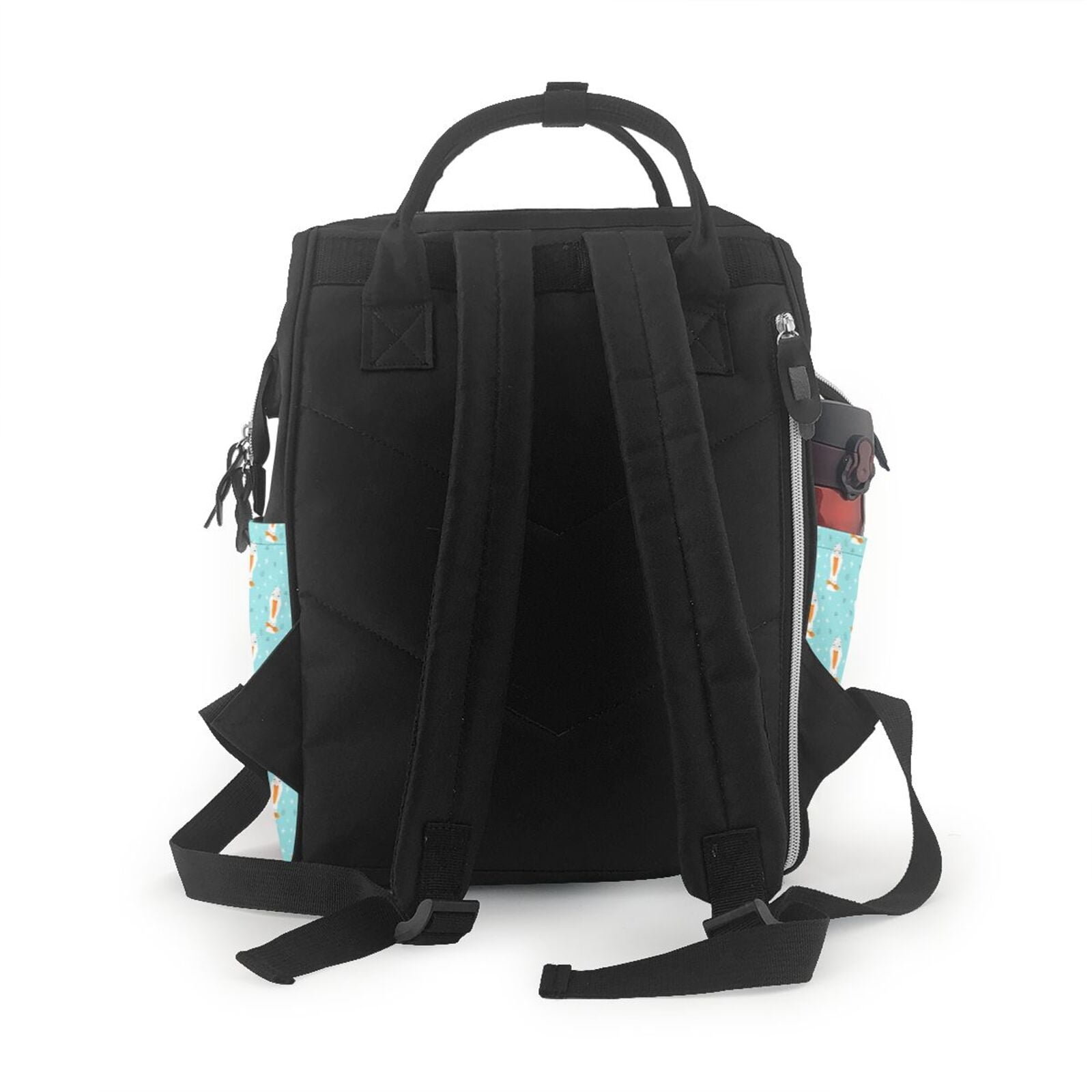 Fuzoiu crazy white goose Print Diaper Bag Backpack,Baby Essentials Travel Tote,Multi function Waterproof Diaper Bag, Travel Essentials Baby Bag - Unisex