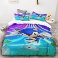 thumbnail image 3 of 1 funda de edredón y 2 fundas de almohada Juego de edredón con impresión digital 3D Sonic, suave, para decorar el hogar, 100 % poliéster, tamaño king, regalo para adolescentes, 3 of 5