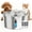Flower Fountain(6 Filters), variant on Invengo Whisper Quiet Cat Water Fountain with 6 Filters, 3.2L/108oz Pet Water Fountain for Cats, Stainless Steel Automatic Water Dispenser with 2 Flow Modes, Easy to Clean