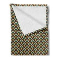 thumbnail image 2 of Scales Soft Flannel Fleece Throw Blanket, Colorful Japanese Squama Inspired Pattern with Traditional Stripes Illustration, Cozy Plush for Indoor and Outdoor Use, 70" x 90", Multicolor, by Ambesonne, 2 of 5