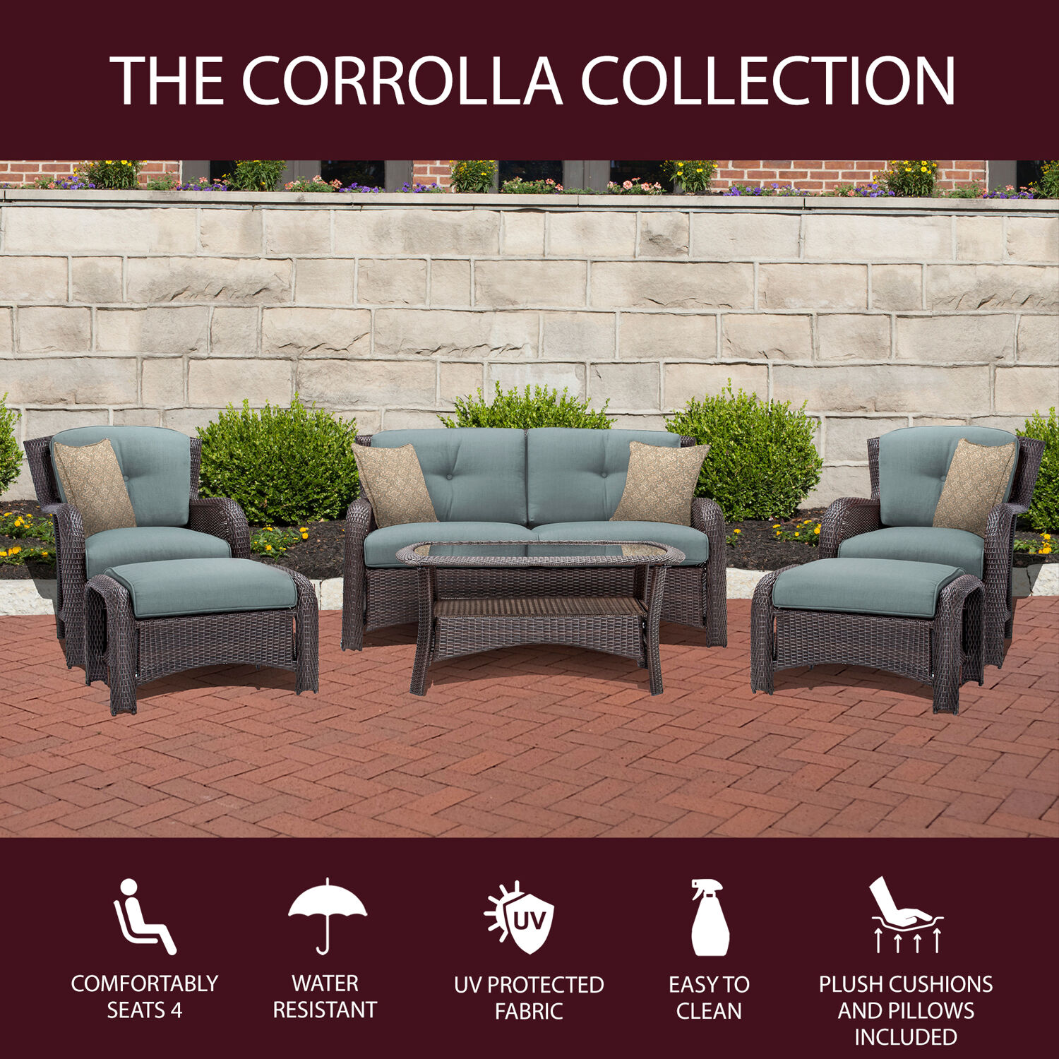 Cambridge Corrolla 6-Piece Outdoor Lounge Set - image 2 of 9