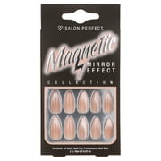 Salon Perfect Artificial Nails, 121 Magnetic Silver, File & Glue Included, 30 Nails
