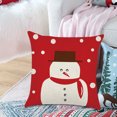 thumbnail image 4 of Yuarrent Funda de almohada navideña Mezcla de fibra de lino Funda decorativa para cojín de coche Cuadrado de Navidad 45x45 cm Decoración del hogar No.07, 4 of 6