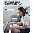 thumbnail image 5 of Donner DEP-20 Piano digital para principiantes, teclado ponderado de tamaño completo de 88 teclas, piano eléctrico portátil con pedal de sostenido, fuente de alimentación, 5 of 5
