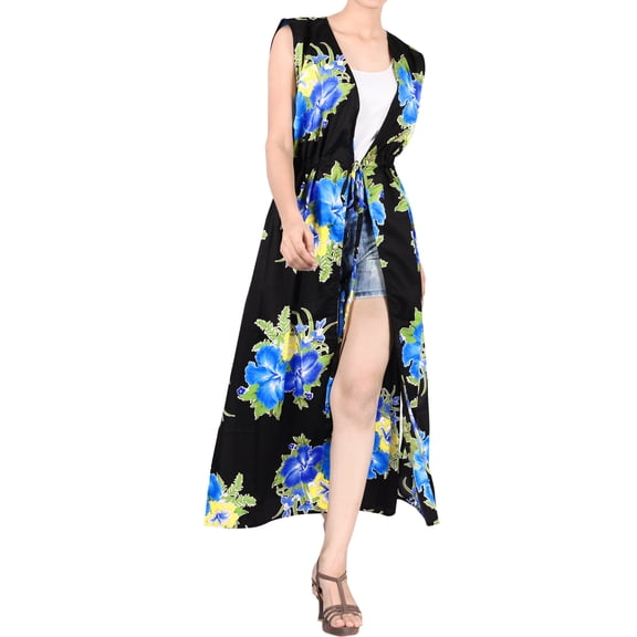HAPPY BAY Women's Summer Front Open Chunky Beach Beachwear Duster Kimono Cardigan L-XL Aqua_AB941