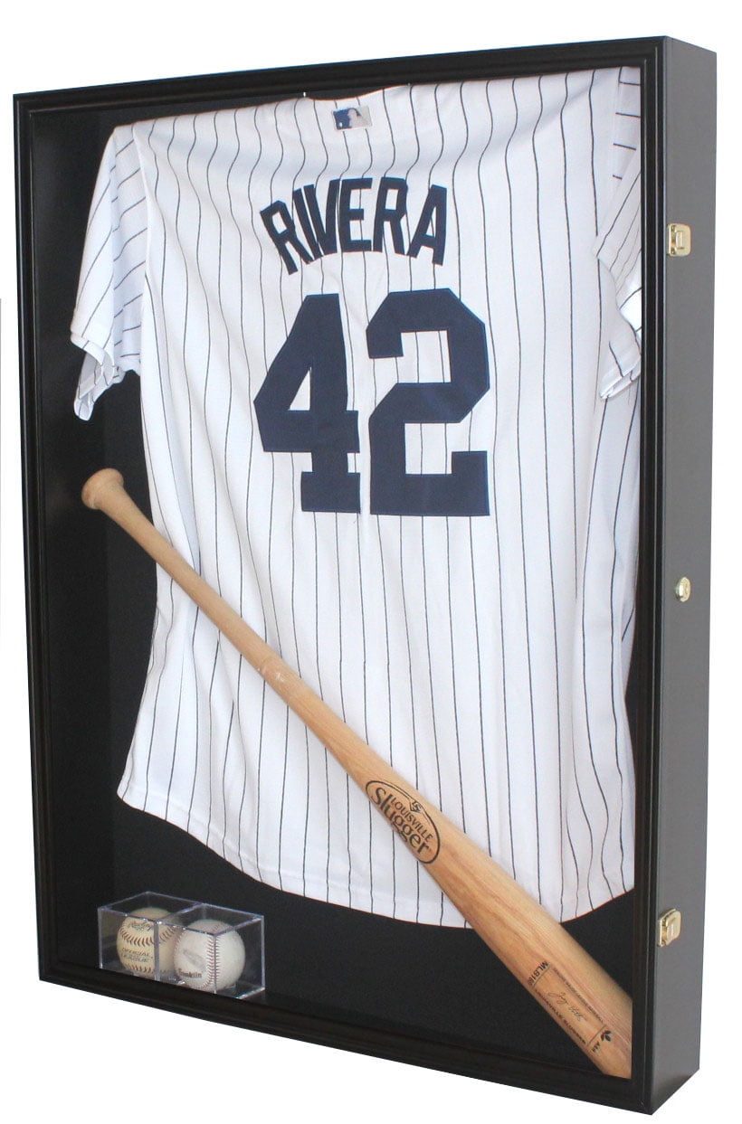 DisplayGifts Large Jersey Display Case Frame Shadow Box to Display a Sport  Jersey Military Uniform Motorcyle Jacket, Football Baseball Hockey Jersey,  UV Protection Acrylic Door 