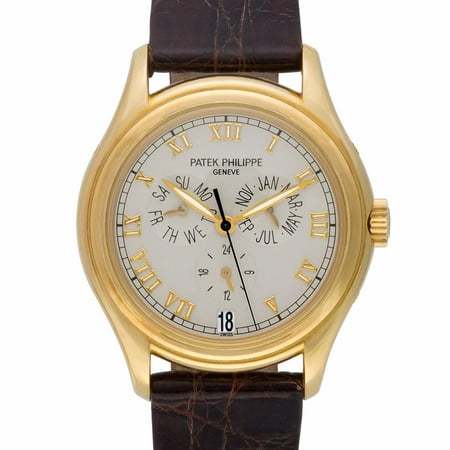 Pre-Owned Patek Philippe Annual Calendar 5035J Gold  Watch (Certified Authentic &