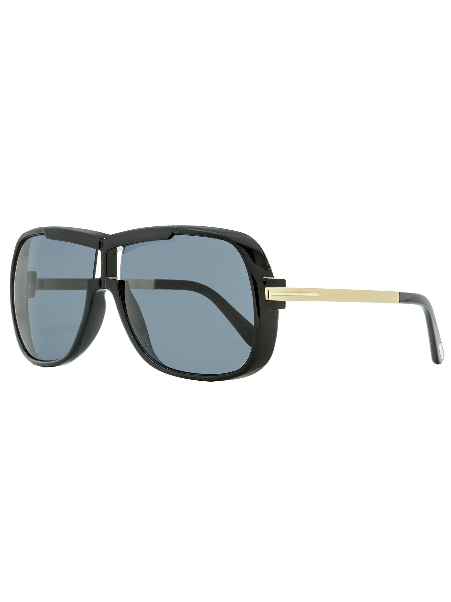 Tom Ford Square Sunglasses TF800 Caine 01A Black/Gold 62mm FT0800