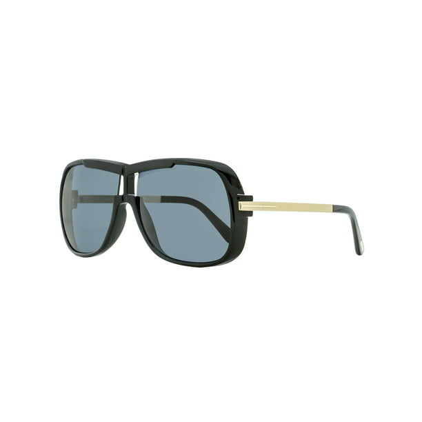 Tom Ford Square Sunglasses TF800 Caine 01A Black/Gold 62mm FT0800