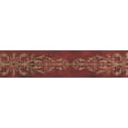 thumbnail image 2 of Papier Peint Damassé Rouge Beige Bord Design Rétro, Rouleau 15' x 5,25'', 2 of 3