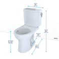 thumbnail image 2 of TOTO CST453CUFRG#01 Drake II 1G Two-Piece Round 1.0 GPF Universal Height Toilet with CeFiONtect and Right-Hand Trip Lever, 2 of 5