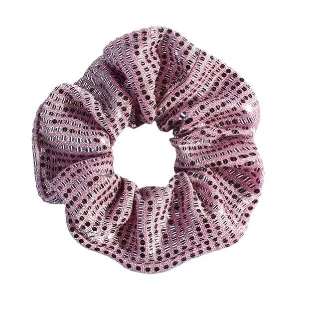 Hair Rope Shiny Sequins Hollow Mesh Hair Tie No Damage High Elasticity Ponytail Holder Daily Hair Accessory