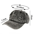 thumbnail image 4 of Prolriy Baseball Cap Hats for Men Women Denim Hop Trucker Ripped Cap Hat Women Sun Hip Distressed Men Hat Baseball Hat Baseball Caps Trucker Hat Black, 4 of 4