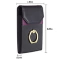 thumbnail image 2 of Adhesive Ring Holder Phone Pocket, Cell Phone Stick On Card Holder Wallet Sleeve, PU Leather Credit Cards/ID Card Holder with Sticker for Back of Phone - Black, 2 of 8