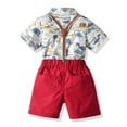 thumbnail image 2 of Fashion&nbsp;Toddler Outfits for Baby Outfits Solid Color Suspender Shorts Outfit Set, 2 of 8