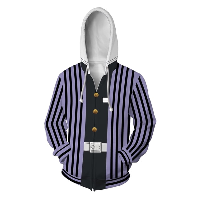 Demon Slayer Kimetsu no Yaiba Tanjirou Nezuko Zenitsu Tomioka Giyuu Cosplay Sudadera con capucha disfraz Anime chaqueta abrigo para fiesta de Halloween XXL Gao Jinjia LED