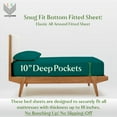 thumbnail image 3 of Split Queen 5-Piece Sheet Set, 400-TC Giza Cotton, 10 inch Deep Pockets - Teal Blue, 3 of 7