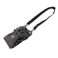 thumbnail image 1 of Tijeras de peluquero de cuero PU, tijera peine Clip portaherramienta bolsa, riñonera, negro Zulema bolsa de tijeras de salón, 1 of 8