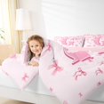 thumbnail image 4 of jejeloiu Personalized Gifts Bowtie Full Size Comforter Sets,Letter G Bedding Comforter Set,Pink Bow Bowknot Bedding Sets,Lightweight Room Decoration Reversible,3-Piece, 4 of 8