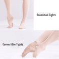2 Pairs Thick Soft Footed Ballet Tights for Girls Convertible Dance