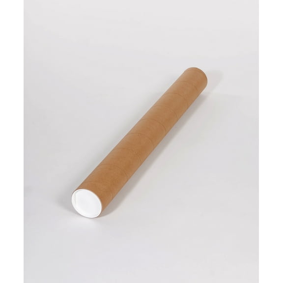 5 x 60" Heavy-Duty Kraft Mailing Tubes w/ Cap, Blueprints, Posters, Documents Pack of 15