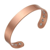 Wollet 7 inch Magnetic Copper Bracelets for Women Men