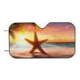 thumbnail image 6 of Lsque Starfish Sunset Sea Beach Car Windshield Sun Shade | Accordion Folding Style Auto Shade for Car Truck SUV Van | Blocks UV Rays Sun Visor Protector | Medium, 6 of 7