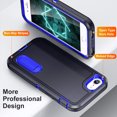 thumbnail image 3 of ULAK iPhone SE 2022 2020 Case & iPhone 8 7 6 Case with Kickstand for Kids Boys Girls, Sturdy Shockproof Phone Case for Apple iPhone 7/ 8/ 6/ 6S/ SE 2nd 3rd Generation, Blue, 3 of 10