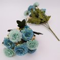 thumbnail image 3 of 1 manojo de rosa de seda de peonía artificial 6 cabeza decoración floral de la boda Azul Sunnimix Flor de seda artificial, 3 of 8