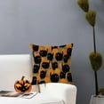 thumbnail image 3 of Halloween Pillow Covers 18x18 Set of 2 Halloween Cat Decorative Throw Pillow Covers Indoor Outdoor Cushion Cases for Home Sofa Couch Farmhouse Decorative, 3 of 6