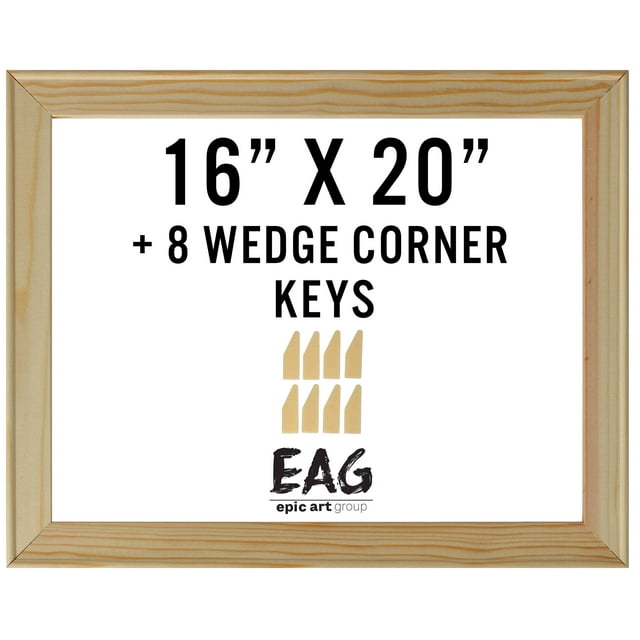 Bliss Solid Wood Stretcher Bar DIY Kit 3/4" Deep With Plastic Keys for Canvas Art or Needlepoint