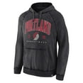 thumbnail image 2 of Men's Fanatics Heather Charcoal Portland Trail Blazers Foul Trouble Snow Wash Raglan Pullover Hoodie, 2 of 3