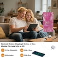 thumbnail image 5 of Touch-Control 3-Color Desk Lamp with Plug – Energy-Saving LED + 3 Simultaneous Charging Ports Pink Crystals, 5 of 8