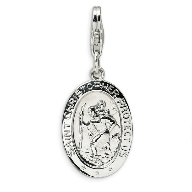 Pewter St. Christopher Fishing Necklace