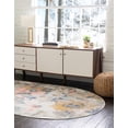 thumbnail image 3 of Rugs.com Lotus Collection Rug – 5' x 8' Oval Multi Low Rug Perfect For Living Rooms, Large Dining Rooms, Open Floorplans, 3 of 6