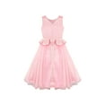 thumbnail image 3 of Flower Girls Dress Pink Lace Wedding Party Birthday 6 Years, 3 of 6