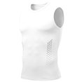 thumbnail image 6 of KPOPLK Men's Quick Dry Tank Tops Tech Performance Sleeveless T Shirts Mesh Workout Gym Muscle Running Size L,White, 6 of 6