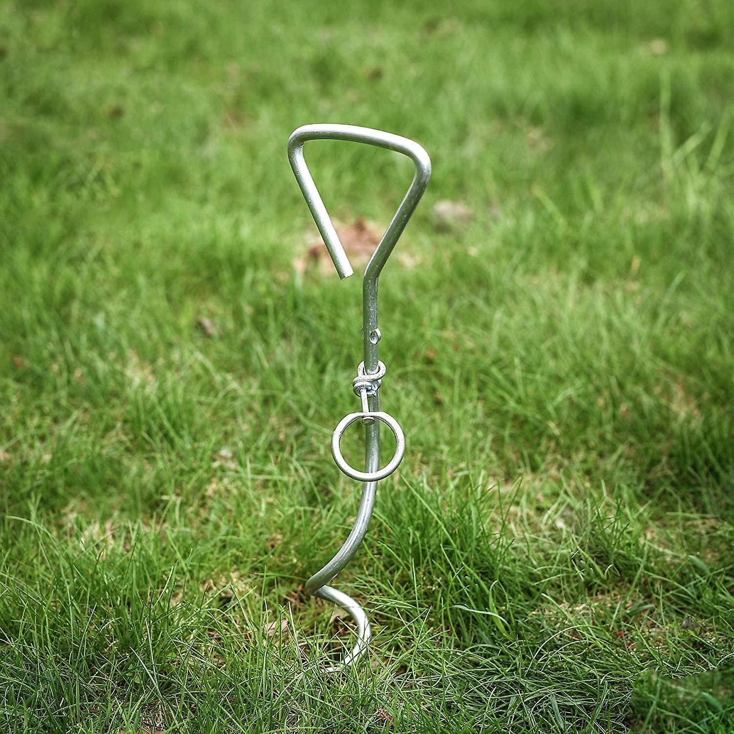 Greswe Chrome Dog Stake Heavy Duty Tie Out For Dogs Dog Stake