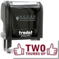 thumbnail image 1 of Self-Inking Two Thumbs Up with Thumb Icon Stamp, Trodat Printy 4911, Press and Print Stamping, Impression Size 5/8" x 1-1/2", Up to 10,000 Impressions - Burgundy Ink, 1 of 10