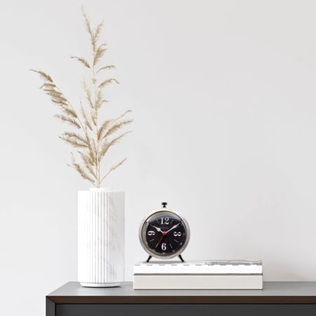 NEXTIME ALARM CLOCK HARVEY - SILVER/BLACK