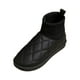 thumbnail image 2 of Botas de Nieve de Invierno para Niñas, Botas Cálidas Antideslizantes, Botines Cómodos a La Moda, Botas Cortas para El Trabajo de Senderismo Al Aire Li negro 35 Yinane botas de nieve, 2 of 8