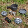 thumbnail image 1 of Camping Cookware Set Lightweight Portable Pan Kettle Cups Spoon Fork Cutter for Picnic Hiking, 1 of 8