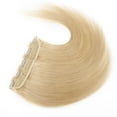 thumbnail image 4 of SEGO Clip in Hair Extensions Human Hair 3/4 Full Head 100% Real Remy Thick Hair Extensions Silky Straight Balayage Blonde Hair Pieces, 4 of 9