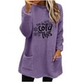 thumbnail image 1 of Birdeem Blouse à Manches Longues pour Femmes, Col Rond, d'Hiver, Ample, Imprimée, avec Poche, Chaude, 1 of 1