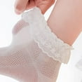 thumbnail image 4 of Hjtefg Girls Lace Socks - Half Knee High Tube Socks, Breathable Mesh Ankle Stockings,Cute Dress Socks for Kids,Color: White Size: 0-1 Years, 4 of 4