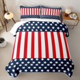 thumbnail image 2 of Manfei Stars Stripe Twin Quilt Set,Patriotic American Flag Twin Coverlet Set,Red Navy,2 Pieces, 2 of 7