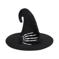 thumbnail image 1 of Style A Halloween Witch Hat Skull Themed Polyester Fabric 17.12X11.81 Inches Costume Accessory For Party black, 1 of 6